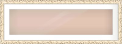 White Decorative Frame for 100 × 25cm artwork, with Smooth White Single Mount