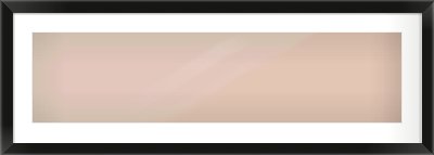Black Flat Frame for 1000 × 250mm artwork, with Smooth White Single Mount