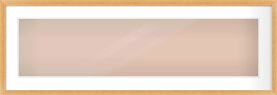 Oak Veneer Flat Frame for 1000 × 250mm artwork, with Smooth White Single Mount