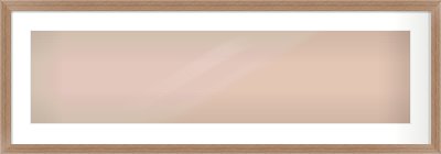 Walnut Flat Frame for 1000 × 250mm artwork, with Smooth White Single Mount