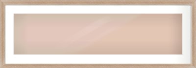 Light Walnut Flat Frame for 1000 × 250mm artwork, with Smooth White Single Mount