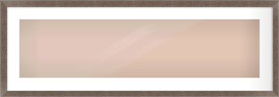 Dark Walnut Flat Frame for 1000 × 250mm artwork, with Smooth White Single Mount