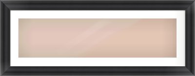 Black Scoop Frame for 1000 × 250mm artwork, with Smooth White Single Mount
