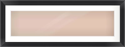 Black Cushion Frame for 1000 × 250mm artwork, with Smooth White Single Mount