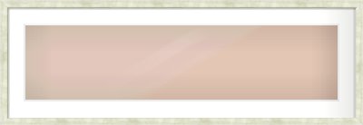 Champagne Flat Frame for 1000 × 250mm artwork, with Smooth White Single Mount