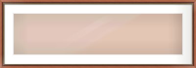 Brown Spoon Frame for 1000 × 250mm artwork, with Smooth White Single Mount