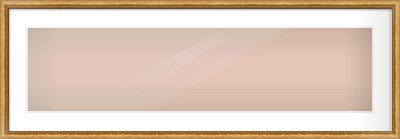 Gold Cushion Frame for 1000 × 250mm artwork, with Smooth White Single Mount