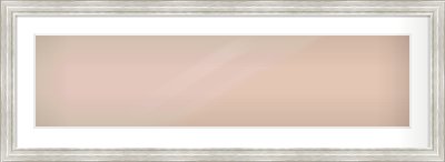 Silver Scoop Frame for 1000 × 250mm artwork, with Smooth White Single Mount