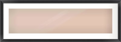 Black Angle Frame for 1000 × 250mm artwork, with Smooth White Single Mount