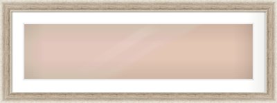 Silver Flat Frame for 1000 × 250mm artwork, with Smooth White Single Mount