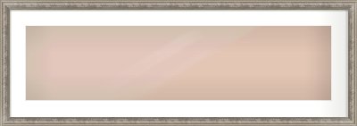 Silver Dome Frame for 1000 × 250mm artwork, with Smooth White Single Mount