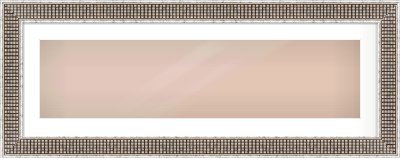 Silver Flat Frame for 1000 × 250mm artwork, with Smooth White Single Mount