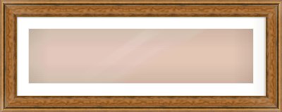 Gold Scoop Frame for 1000 × 250mm artwork, with Smooth White Single Mount