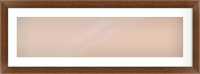 Brown Flat Frame for 1000 × 250mm artwork, with Smooth White Single Mount
