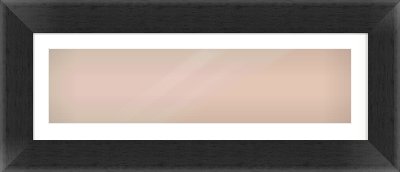 Black Flat Frame for 1000 × 250mm artwork, with Smooth White Single Mount