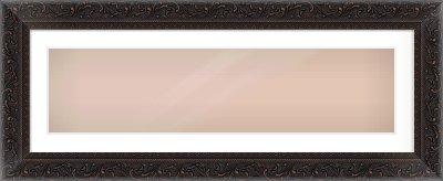 Black Reverse Frame for 1000 × 250mm artwork, with Smooth White Single Mount