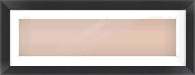 Black Flat Frame for 1000 × 250mm artwork, with Smooth White Single Mount