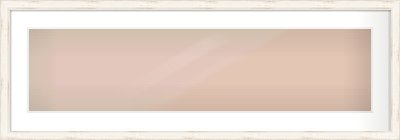 White Scoop Frame for 100 × 25cm artwork, with Smooth White Single Mount