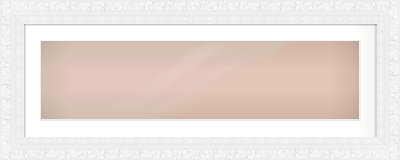 White Reverse Frame for 100 × 25cm artwork, with Smooth White Single Mount