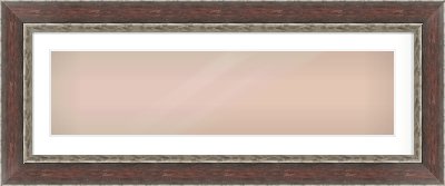 Brown Reverse Frame for 1000 × 250mm artwork, with Smooth White Single Mount
