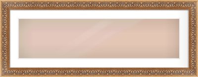 Gold Reverse Frame for 1000 × 250mm artwork, with Smooth White Single Mount