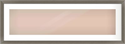 Pewter Flat Frame for 1000 × 250mm artwork, with Smooth White Single Mount