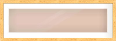 Oak Effect Flat Frame for 1000 × 250mm artwork, with Smooth White Single Mount