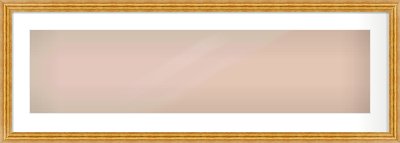 Gold Reverse Frame for 1000 × 250mm artwork, with Smooth White Single Mount