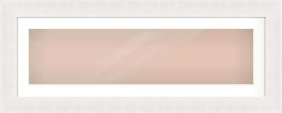 Rough Cut Effect Flat Frame for 100 × 25cm artwork, with Smooth White Single Mount