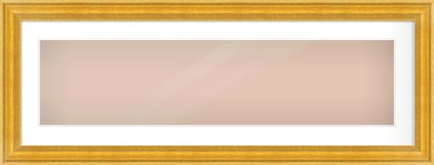 Gold Spoon Frame for 1000 × 250mm artwork, with Smooth White Single Mount