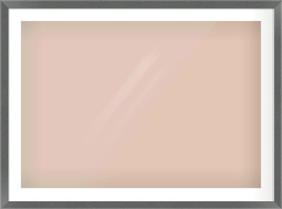 Dark Grey Flat Frame for 1000 × 700mm artwork, with Smooth White Single Mount