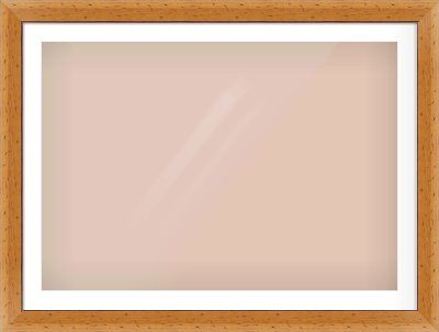 Distressed Pine Reverse Frame for 1000 × 700mm artwork, with Smooth White Single Mount