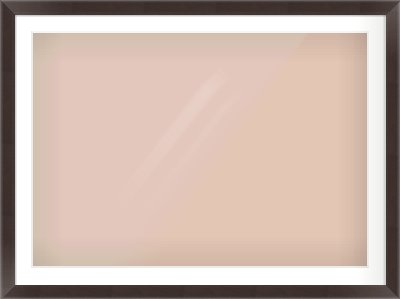 Brown Flat Frame for 1000 × 700mm artwork, with Smooth White Single Mount