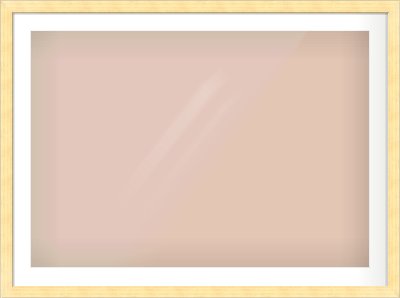 Gold Face, Black Sides Flat Frame for 1000 × 700mm artwork, with Smooth White Single Mount