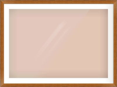 Brushed Bronze with Black Sides Flat Frame for 1000 × 700mm artwork, with Smooth White Single Mount