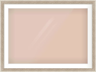 Silver Flat Frame for 1000 × 700mm artwork, with Smooth White Single Mount