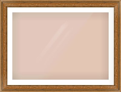 Gold Scoop Frame for 1000 × 700mm artwork, with Smooth White Single Mount