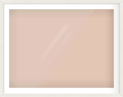 White Flat Frame for 100 × 75cm artwork, with Smooth White Single Mount