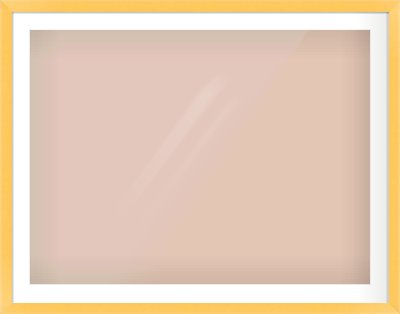 Yellow Paint Flat Frame for 1000 × 750mm artwork, with Smooth White Single Mount