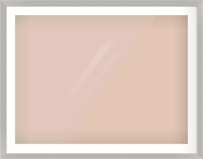 Grey Flat Frame for 100 × 75cm artwork, with Smooth White Single Mount