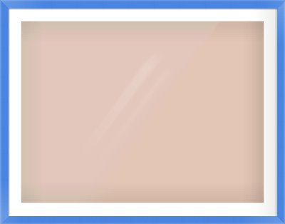 Light Blue Paint Flat Frame for 1000 × 750mm artwork, with Smooth White Single Mount