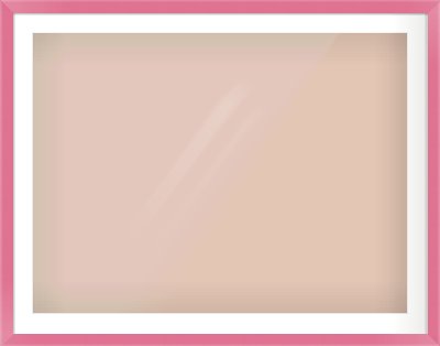 Pink Paint Flat Frame for 1000 × 750mm artwork, with Smooth White Single Mount
