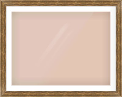 Characteristic Brown Flat Frame for 100 × 75cm artwork, with Smooth White Single Mount