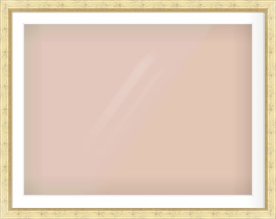 Gold Reverse Frame for 100 × 75cm artwork, with Smooth White Single Mount