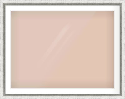Silver Reverse Frame for 100 × 75cm artwork, with Smooth White Single Mount