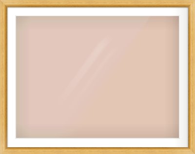Natural Wood Reverse Frame for 100 × 75cm artwork, with Smooth White Single Mount