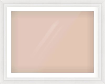 White Spoon Frame for 100 × 75cm artwork, with Smooth White Single Mount