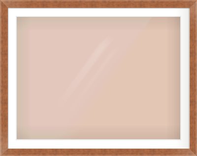 Bronze Flat Frame for 100 × 75cm artwork, with Smooth White Single Mount