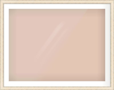 GOLD Flat Frame for 100 × 75cm artwork, with Smooth White Single Mount