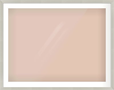 Grey Flat Frame for 100 × 75cm artwork, with Smooth White Single Mount
